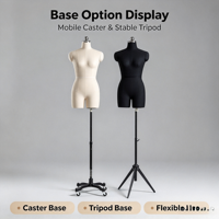 FBTJ-060 Mannequin de couture professionnel avec support, base à roulettes et trépied pour studio et modification de vêtements