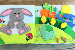 Livre en tissu doux en feutre fait à la main pour l'apprentissage précoce, jouets éducatifs silencieux personnalisés pour enfants, mon premier livre - Product Image 5