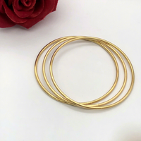 Perhiasan XUPING Berbagai Gaya Wanita Lapis Emas 24k Gelang Polos Bertumpuk Motif Bunga Bulu Gelang Fashion Perhiasan Grosir