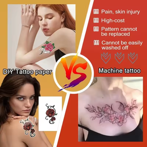 Adesivi per <span class=keywords><strong>Tatuaggi</strong></span> Temporanei A.DSon con Trasferimento ad Acqua, Pellicola PET, Design <span class=keywords><strong>Personalizzati</strong></span>, <span class=keywords><strong>Stampa</strong></span> a Specchio Fai-da-Te - Product Image 6