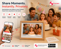 Cadre photo numérique WiFi 10 pouces, application Frameo, partage instantané de photos, décoration intelligente pour la maison, cadeau d'anniversaire, utilisation familiale