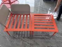 Ensemble de meubles d'extérieur modernes en aluminium moulé, confortables, pliables, imperméables, écologiques, durables et portables pour la maison