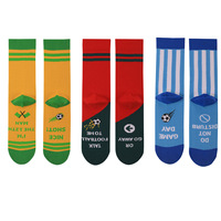 Chaussettes de football épaisses en coton unisexe, motif dessin animé, anti-frottement, déodorantes, blanches, vente en gros, ODM, pour l'été