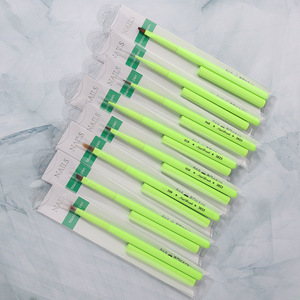 Pinceaux à ongles professionnels OEM ODM avec manche en plastique vert néon pour nail art, liner ombré, détails, French, gel, peinture, salon de manucure - Product Image 3