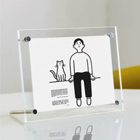Cadre photo en acrylique cristal de luxe carré en gros, impression laser, souvenir de mariage, cadeau, décoration de table pour la famille