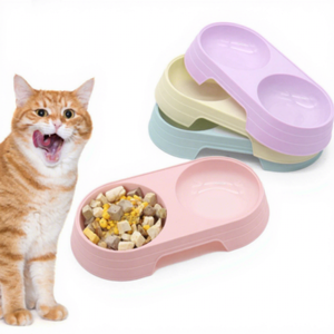 3pcs High Quality Small Medium Plastic Pet Bowls <b>Feeders</b> Set for Dogs <b>Cats</b> Small Animals Rounded Shape Outdoor Use Kennel - Product Image 1