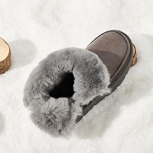 รองเท้าบูทหุ้มฉนวนกันความร้อนของผู้ชายกันความร้อนรองเท้าบูทกันหิมะสำหรับฤดูหนาวดีไซน์กลางน่องพร้อมหัวเข็มขัดโลหะ - Product Image 5