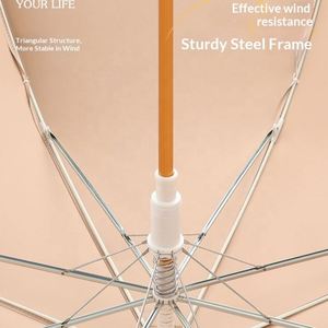 Nuevo Sombrilla de Sol de Lujo para Adultos, Pequeña, Semiautomática, Casual, Recta, de Mango Largo, Resistente, Duradera, Ligera y de Alto Valor - Product Image 4
