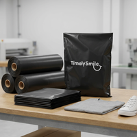 Hochwertige Schwarze Poly-Versandtaschen mit Individuellem Logo Bedruckte Kuriertaschen Qualitäts-Versand- und Versandtaschen Umschläge Maßgefertigte Poly-Versandtaschen