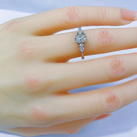 Bague en argent sterling S925 en gros, moissanite taille ovale VVS 1 carat pour femmes, alliance de fiançailles