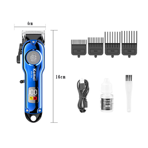 <span class=keywords><strong>Tondeuse</strong></span> <span class=keywords><strong>à</strong></span> <span class=keywords><strong>Cheveux</strong></span> Professionnelle sans Fil Kemei Km-234, Écran LCD, Couleur Rouge Compacte, 5W 900mAh, Prix Abordable - Product Image 2