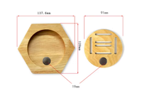 Support mural hexagonal en bois pour médailles, présentoir combiné en nid d'abeille, supports hexagonaux pour médailles