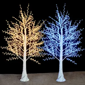 3m 크리스마스 장식 2021 고품질 빛나는 야외 rgb 자작 나무