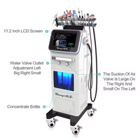 Appareil de beauté de précision pour l'élimination des imperfections, machine de nettoyage du visage 11 en 1, équipement de microdermabrasion pour salon de beauté