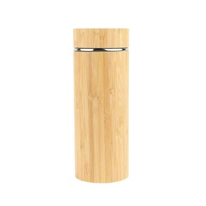CHL logotipo personalizado aislado de acero inoxidable vaso reutilizable de madera Natural de bambú botellas de agua con tapa - Product Image 6