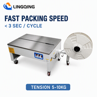 Machine de cerclage semi-automatique 207 à table basse, double moteur, pour sangles PP, pour entrepôt