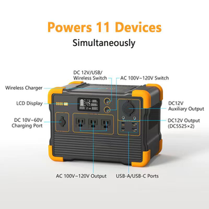 Générateur solaire <span class=keywords><strong>1200W</strong></span> Batterie lithium-fer-phosphate Chargeur de téléphone solaire Onduleur solaire Système solaire pour toute la maison - Product Image 2