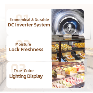 Vitrine commerciale de supermarché, armoire verticale à porte vitrée, refroidissement par air, congélateur en marbre pour boissons et glaces - Product Image 2