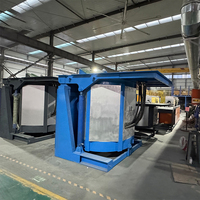 Fourneau de fusion à induction électrique à fréquence moyenne compact, 25 kW, 90 kW, 1500 à 12000 °C, conception personnalisée pour 500 kg, 60 kg de poterie