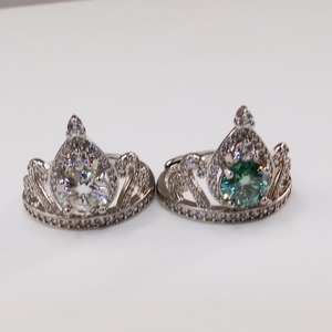 1.42ct Belle Moissanite Monili <span class=keywords><strong>Della</strong></span> Pietra Preziosa 925 Sterling Silver Verde Anello di Moissanite/Moissanite Anello <span class=keywords><strong>Corona</strong></span>/moissanite del diamante gioiello - Product Image 2