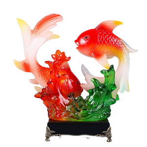 Carp And Goldfish <b>Ornament</b> Synthetic Resins Art Display For Home Decoration Chinese New Year Gift - Product Image 4
