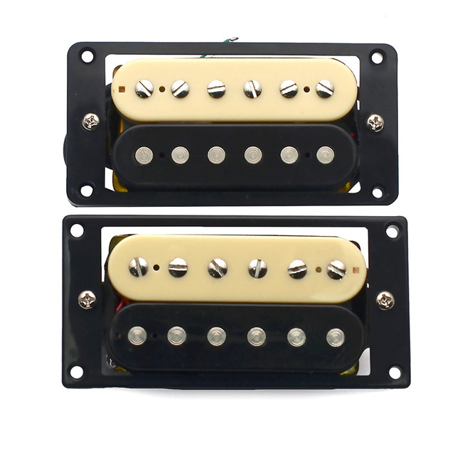 Guitar Pickup Zebra Faced Humbucker Double Coil Electric Guitar Pickups 50/52mm with Installing Frame Guitar Accessories