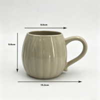 Mug en céramique côtelé personnalisé OEM, capacité 17 oz, compatible micro-ondes, tasse à café pour le marché européen et américain