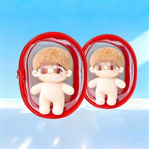 Mini Portable étanche clair poupée sac d'affichage porte-clés en peluche voyage étui de transport Anime à collectionner PVC/EVA fermeture éclair - Product Image 1