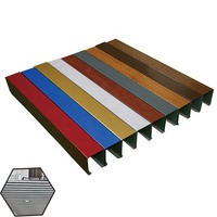 Panneau de plafond suspendu en aluminium en forme de U, déflecteur en aluminium, couleur bois, prix d'usine