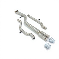 CSZ Exhaust Single Midpipe 304 Acier inoxydable 89mm pour BMW S55 M3 M4 F80 F82 3.0T Performance Tuning