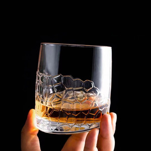 Wholesale Whiskey <strong>Glass</strong> Embossed Rock <strong>Glass</strong> Factory in Stock - Product Image 4