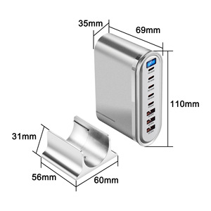 Chargeur de bureau multifonction 600W PD à charge rapide avec plusieurs ports USB pour ordinateurs portables, téléphones et tablettes - Product Image 2