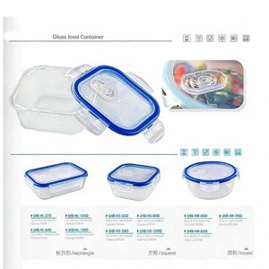 Ensemble de contenants alimentaires en verre empilables modernes avec couvercles verrouillables, idéal pour la rentrée scolaire, compatibles micro-ondes et lave-vaisselle, pour la cuisine et les fêtes - Product Image 4