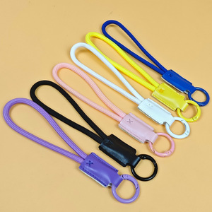 New Mobile Phone Lanyard Leather Short Strap Doll Keychain Pendant Wrist Strap