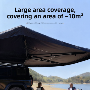 เต็นท์ข้างรถทรงพัดลม 270 องศา ผ้า Oxford กันน้ำ >3000 มม. สำหรับ SUV ใช้กลางแจ้ง ชายหาด ฤดูร้อน สำหรับ 6 คน - Product Image 5