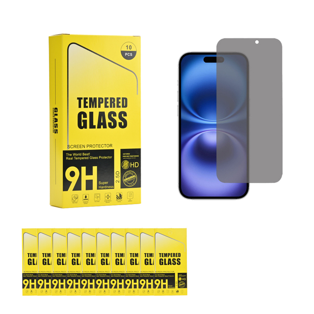 Full Cover Mobile Phone Film Private Tempered Glass for Phone 16 15 14 13 12 11 Privacy Screen Protector with Package