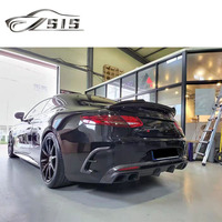 S-class C217 S63 Coupe Kit bodi bahan serat karbon C217 Diffuser belakang bibir eksterior mobil aksesoris Spoiler ekor