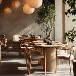 Set di Sedie e Tavoli da Pranzo per Ristorante, Caffetteria e Sala da Tè, Design Moderno Personalizzato in Fabbrica - Product Image 1
