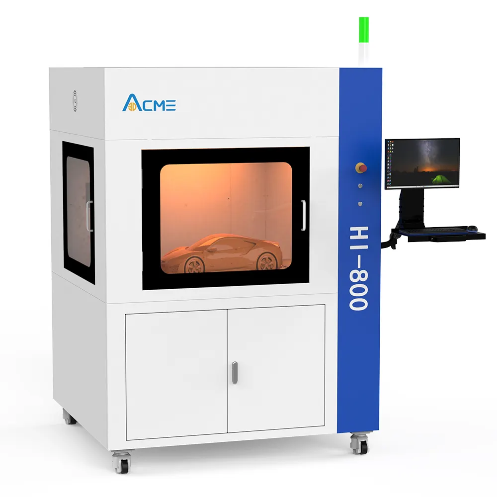 طابعة ثلاثية الأبعاد UV من الراتينج الصناعي من ACME، طابعة نقاط الليزر المتغير SLA للطباعة على الإستيريواليوتغراف، طابعة الأجزاء الكبيرة