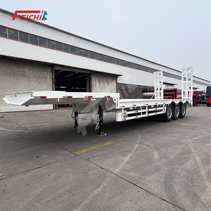 Semirremolque de Plataforma Baja FEICHI de 3 Ejes y 60 Toneladas, Semirremolque de Plataforma Plana para Transporte de Carga Pesada de 13 Metros - Product Image 2