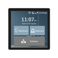 Interrupteur mural intelligent tactile plein écran haut de gamme L10 Tuya Wifi Zigbee 1/2/3/4 voies, commande vocale Alexa Google