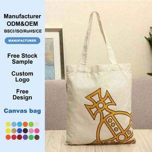 Customizable Size Solid Color Eco-Friendly <b>Canvas</b> <b>Tote</b> With Custom Shoulder <b>Bag</b> for Promotion & Shopping Use - Product Image 1