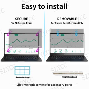 Máy Tính Xách Tay Chống Nhìn Trộm Bảo Vệ Màn Hình 15.6 Inch Bộ Lọc Riêng Tư Bảo Vệ Phim Máy Tính Xách Tay Máy Tính Chống Ánh Sáng Màu Xanh Phim - Product Image 6