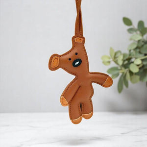 Pendentif mignon de chien teckel en dessin animé pour femmes, <span class=keywords><strong>sac</strong></span> en cuir PU et porte-clés de voiture, accessoire de mode avec un design élégant de chiot - Product Image 4