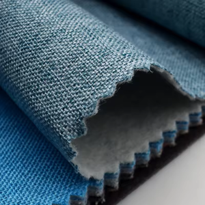 Tela de lino y algodón de poliéster grueso de muestra gratis al por mayor estilo liso para decoración del hogar sofá cortinas tapicería textil para el hogar - Product Image 5