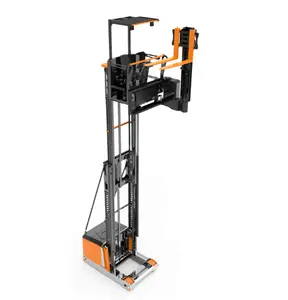 Easy and efficient operation Electric 1500kg 2200ibs Man up 3 Way Stacker with Steering control handle