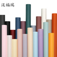 Papier d'emballage artisanal JOSI de luxe, coloré, imperméable, imprimé floral or rose, 57x57cm, 65 microns, pour bouquets cadeaux