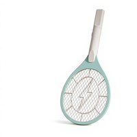 Raquette anti-moustiques électrique rechargeable avec lumière LED, destructeur d'insectes portable pour la lutte antiparasitaire intérieure et extérieure