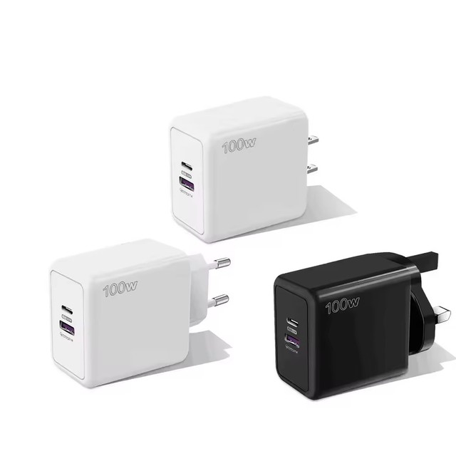 Wholesale 100w Type-c Phone Charger 33w 67w Usb-c Two Port Pd Fast Charging Wall Chargers for IPhone Xiaomi Android Tablet