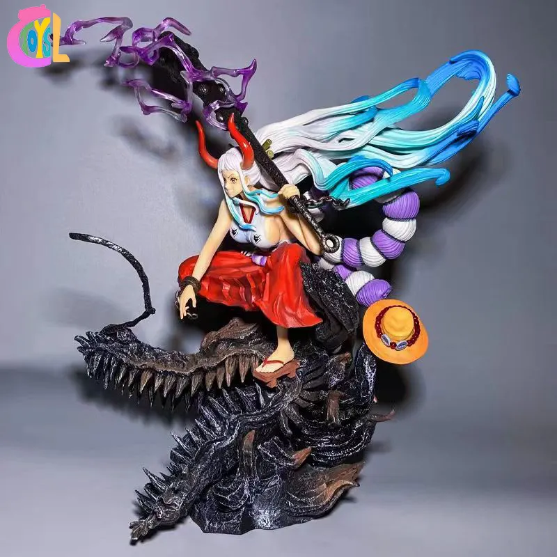 Patung tokoh aksi anime, satu buah seri tangan Kaido anak perempuan GK dragon squat besar dan tangan do patung menampilkan hadiah model
